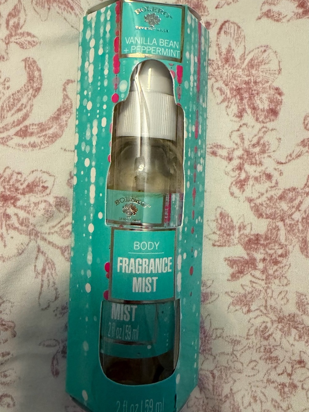 Vanilla Bean & Peppermint Body Fragrance Mist - Teal Bolero